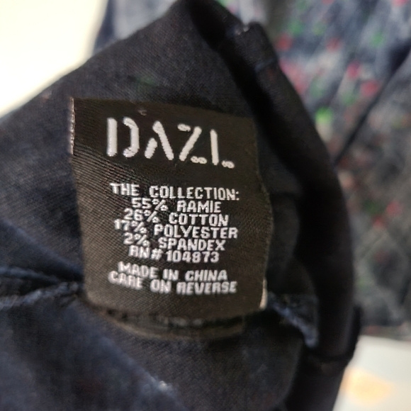 Dazl Stonewash Grunge Paint Splatter Sleeveless Mini Dress - Picture 5 of 5